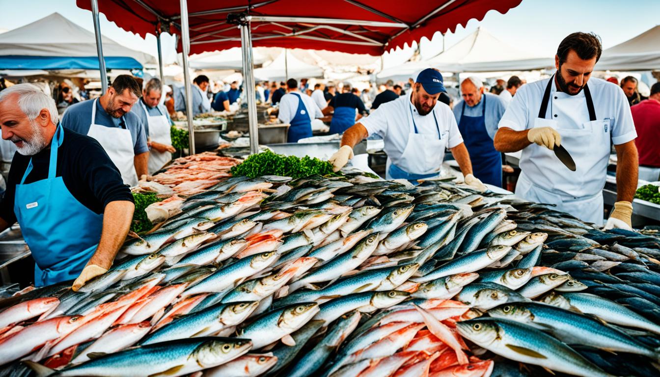 Italienische Meeresfrüchteküche: Frische Fischgerichte von der Küste Italiens.